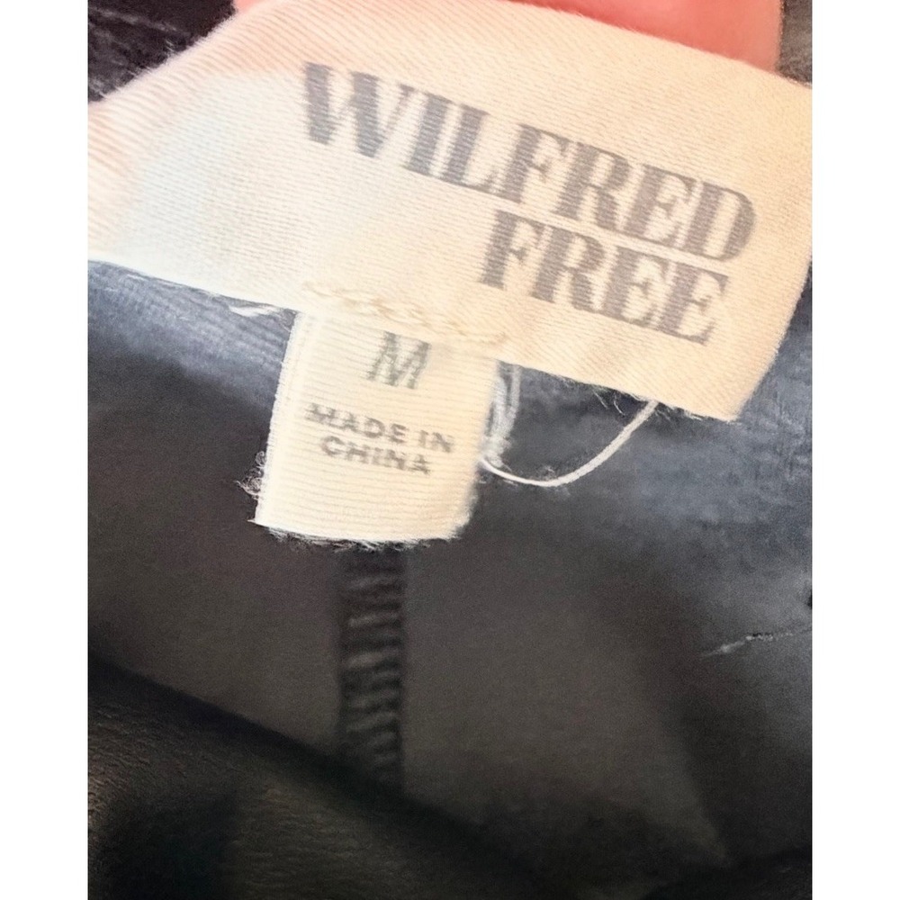 Aritzia Wilfred Free Daria Black Vegan Leather Leggings High Waisted Pants Sz M - Picture 6 of 6